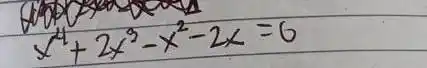 x^(4)+2x^(3)-x^(2)-2x=0