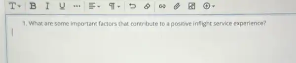 1. What are some important factors that contribute to a positive inflight service experience?