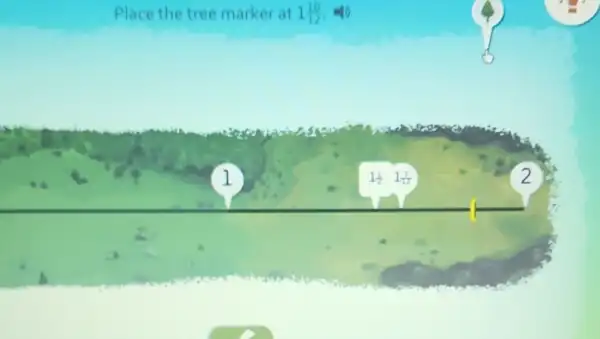 Place the tree marker at 1(10)/(12) (1)